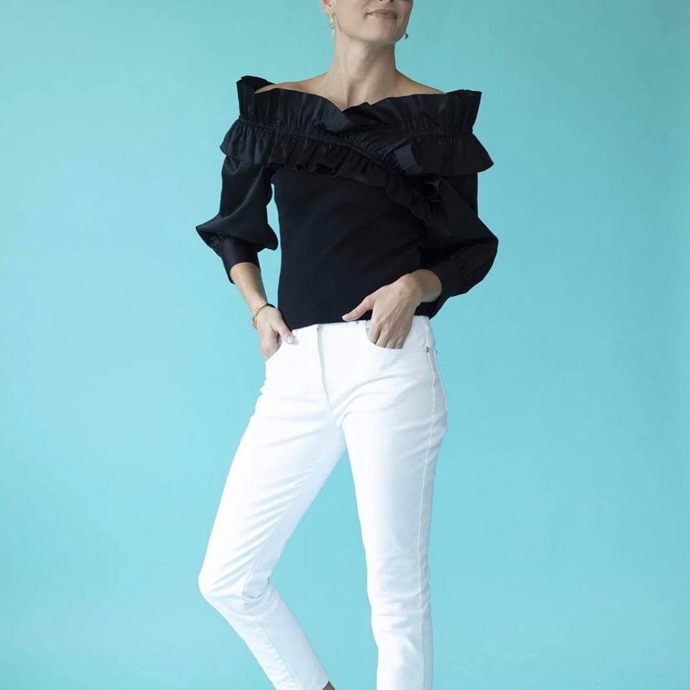 ADEAM
Black Daisy Knit Top